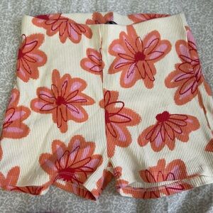Printed ribbed shorts